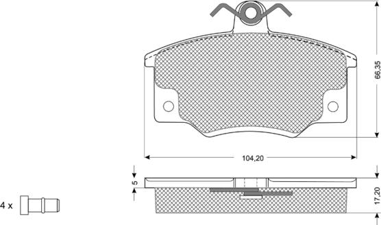 Procodis France PF10731 - Тормозные колодки, дисковые, комплект autospares.lv