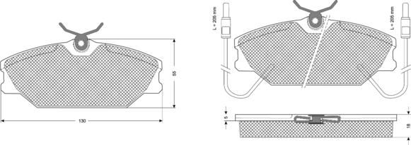 Procodis France PF1077 - Тормозные колодки, дисковые, комплект autospares.lv