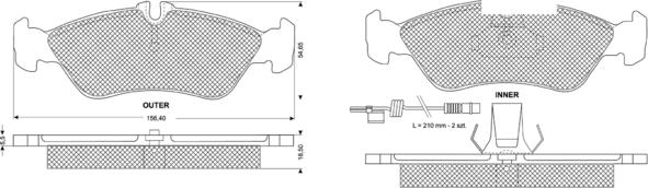 Procodis France PF11491 - Тормозные колодки, дисковые, комплект autospares.lv