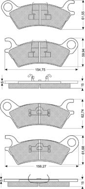 Procodis France PF1142 - Тормозные колодки, дисковые, комплект autospares.lv