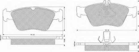 Procodis France PF1147 - Тормозные колодки, дисковые, комплект autospares.lv