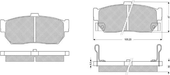 Procodis France PF1159 - Тормозные колодки, дисковые, комплект autospares.lv