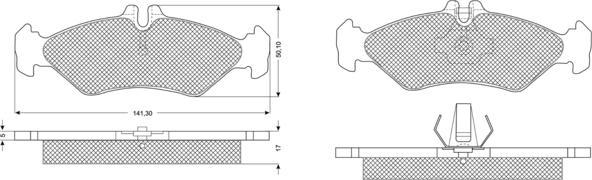 Procodis France PF1150 - Тормозные колодки, дисковые, комплект autospares.lv