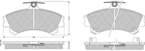 Procodis France PF1152 - Тормозные колодки, дисковые, комплект autospares.lv