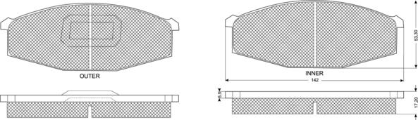 Procodis France PF1169 - Тормозные колодки, дисковые, комплект autospares.lv