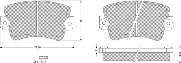 Procodis France PF1164 - Тормозные колодки, дисковые, комплект autospares.lv