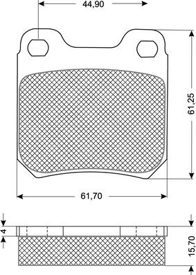 Procodis France PF1160 - Тормозные колодки, дисковые, комплект autospares.lv