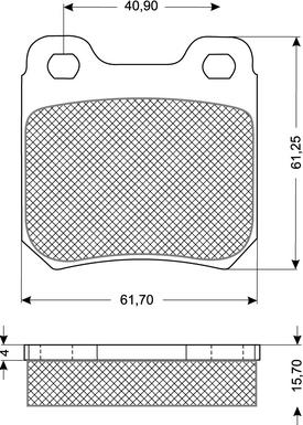 Procodis France PF1161 - Тормозные колодки, дисковые, комплект autospares.lv