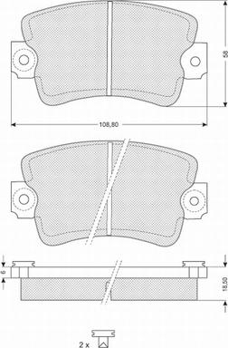 Procodis France PF1163 - Тормозные колодки, дисковые, комплект autospares.lv