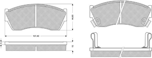 Procodis France PF1108 - Тормозные колодки, дисковые, комплект autospares.lv