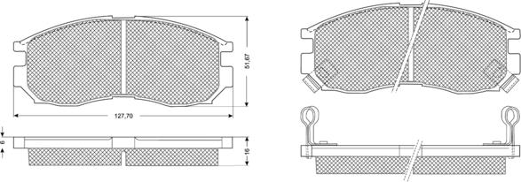 Procodis France PF1103 - Тормозные колодки, дисковые, комплект autospares.lv