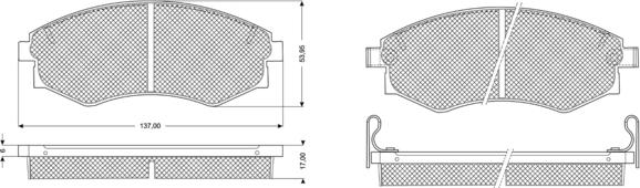 Procodis France PF1107 - Тормозные колодки, дисковые, комплект autospares.lv