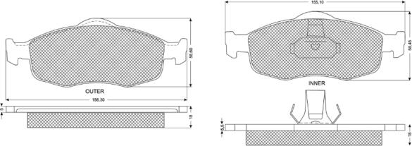 Procodis France PF1119 - Тормозные колодки, дисковые, комплект autospares.lv