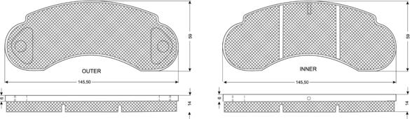 Procodis France PF1115 - Тормозные колодки, дисковые, комплект autospares.lv