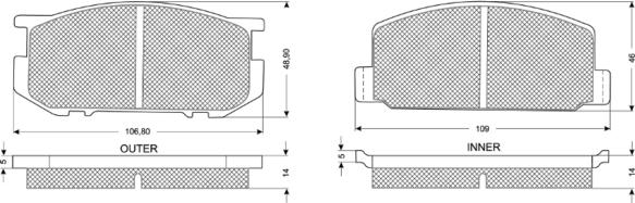 Procodis France PF1118 - Тормозные колодки, дисковые, комплект autospares.lv