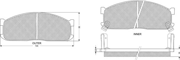 Procodis France PF1117 - Тормозные колодки, дисковые, комплект autospares.lv