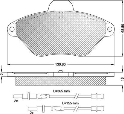 Procodis France PF1189 - Тормозные колодки, дисковые, комплект autospares.lv