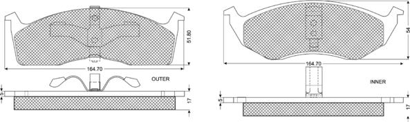 Procodis France PF1181 - Тормозные колодки, дисковые, комплект autospares.lv