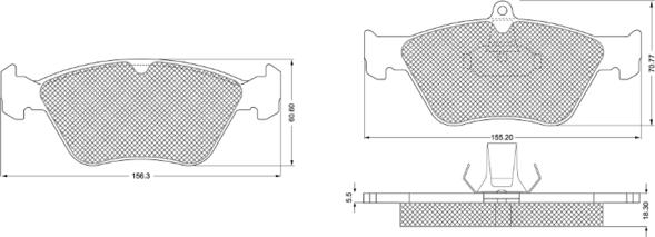 Procodis France PF1188 - Тормозные колодки, дисковые, комплект autospares.lv