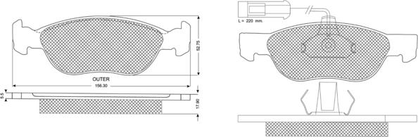 Procodis France PF1187 - Тормозные колодки, дисковые, комплект autospares.lv