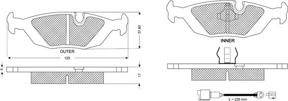 Procodis France PF11301 - Тормозные колодки, дисковые, комплект autospares.lv