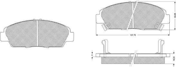 Procodis France PF1138 - Тормозные колодки, дисковые, комплект autospares.lv