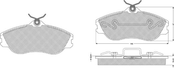 Procodis France PF1127 - Тормозные колодки, дисковые, комплект autospares.lv