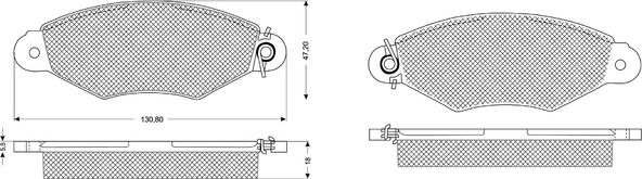 Procodis France PF1175 - Тормозные колодки, дисковые, комплект autospares.lv