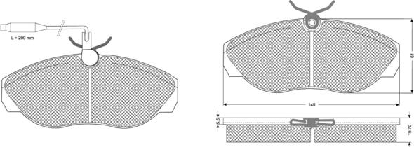 Procodis France PF1172 - Тормозные колодки, дисковые, комплект autospares.lv