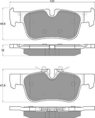 Procodis France PF1844 - Тормозные колодки, дисковые, комплект autospares.lv