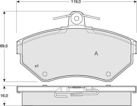 Procodis France PF1394 - Тормозные колодки, дисковые, комплект autospares.lv