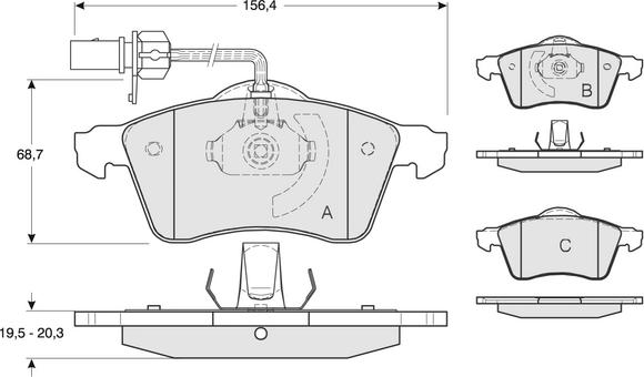 Procodis France PF13911 - Тормозные колодки, дисковые, комплект autospares.lv