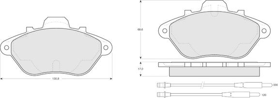 Procodis France PF1345 - Тормозные колодки, дисковые, комплект autospares.lv