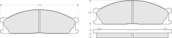 Procodis France PF1340 - Тормозные колодки, дисковые, комплект autospares.lv