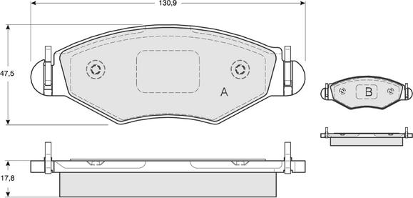 Procodis France PF1343 - Тормозные колодки, дисковые, комплект autospares.lv