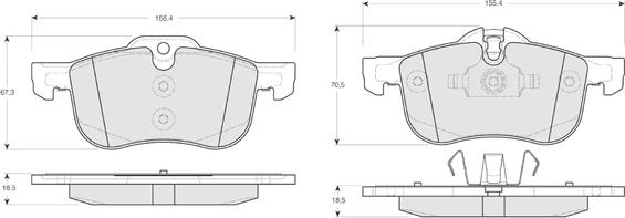 Procodis France PF1355 - Тормозные колодки, дисковые, комплект autospares.lv