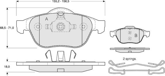 Procodis France PF1350 - Тормозные колодки, дисковые, комплект autospares.lv