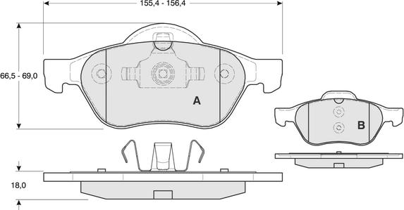 Procodis France PF1351 - Тормозные колодки, дисковые, комплект autospares.lv