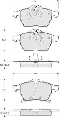 Procodis France PF1357 - Тормозные колодки, дисковые, комплект autospares.lv