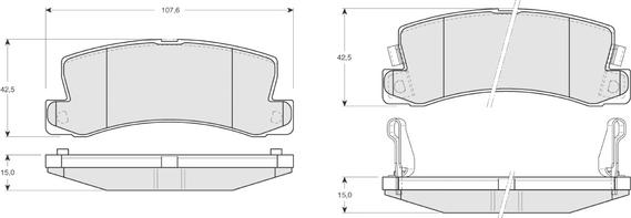 Procodis France PF1366 - Тормозные колодки, дисковые, комплект autospares.lv