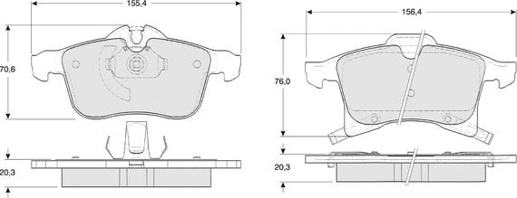 Procodis France PF1300 - Тормозные колодки, дисковые, комплект autospares.lv