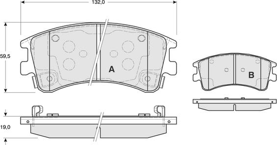 Procodis France PF1303 - Тормозные колодки, дисковые, комплект autospares.lv