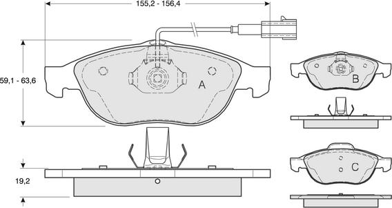 Procodis France PF1310 - Тормозные колодки, дисковые, комплект autospares.lv