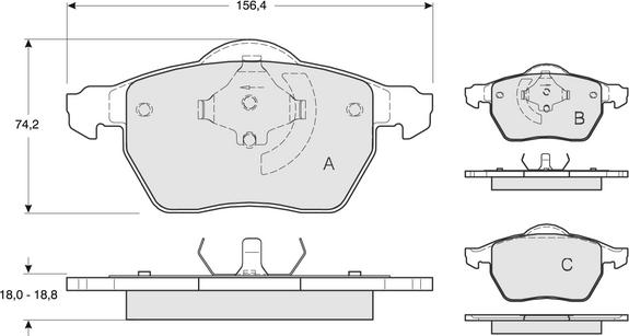 Procodis France PF13131 - Тормозные колодки, дисковые, комплект autospares.lv