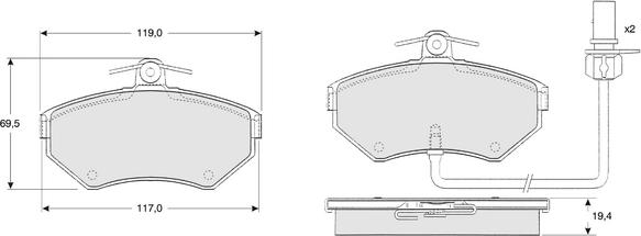 Procodis France PF13121 - Тормозные колодки, дисковые, комплект autospares.lv