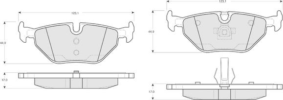 Procodis France PF1317 - Тормозные колодки, дисковые, комплект autospares.lv