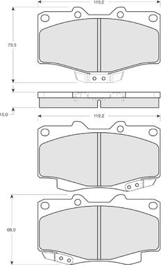 Procodis France PF1381 - Тормозные колодки, дисковые, комплект autospares.lv