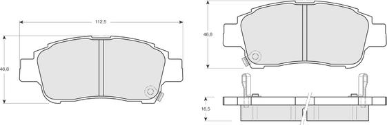 Procodis France PF1387 - Тормозные колодки, дисковые, комплект autospares.lv