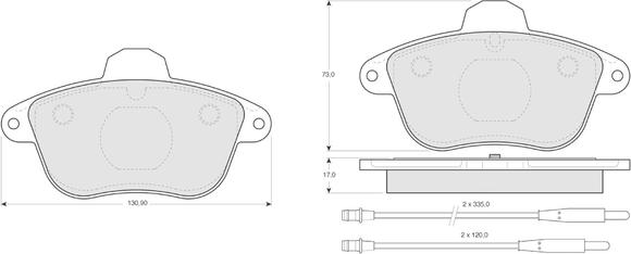 Procodis France PF1339 - Тормозные колодки, дисковые, комплект autospares.lv