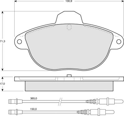 Procodis France PF1336 - Тормозные колодки, дисковые, комплект autospares.lv